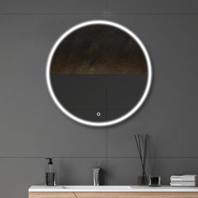 Miroir LED Rond Avec Cadre Rétroéclairé Oraya