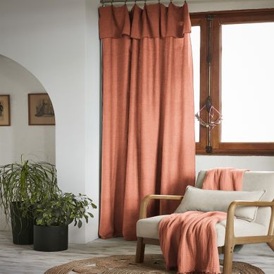 Rideau Ajustable 140x270 Cm Lyocell Gabrielle Terracotta