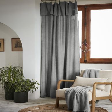 Rideau Ajustable 140x270 Cm Lyocell Gabrielle Granit