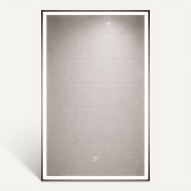 Miroir LED Rectangulaire - 50 X 70 Cm - Éclairage LED En Façade - Néria