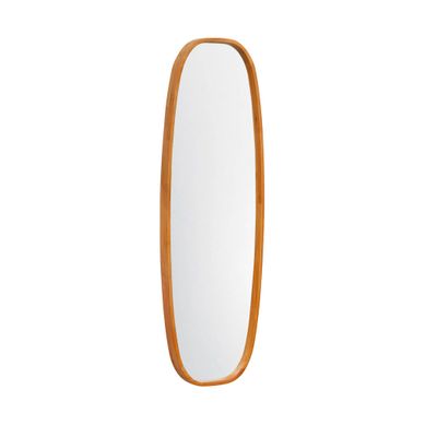 Miroir Rectangulaire Jamie En Bois D'hévéa. Bords Arrondis. Couleur Bois Clair. 120 Cm