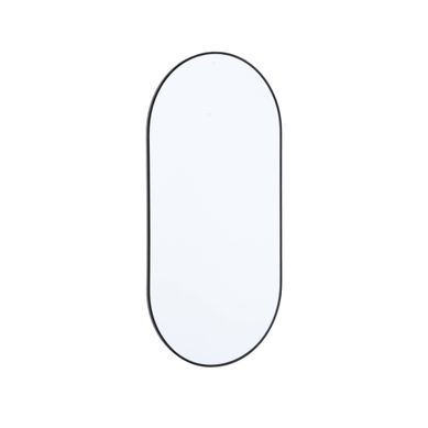 Miroir Ovale Aluminium 60 X 120 X 1.6 Cm Noir - Ashley Miroir Ovale Aluminium 60 X 120 X 1.6 Cm Noir - Ashley