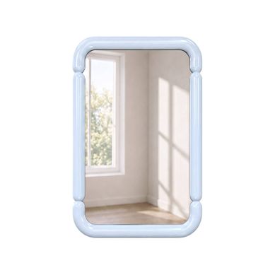 Miroir Rectangulaire Décor Bois 106cm Bleu Clair - Volt