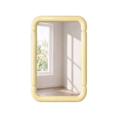 Miroir Rectangulaire Décor Bois 106cm Jaune - Volt