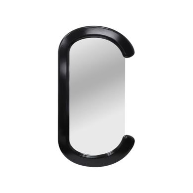 Miroir Ovale Décor Bois 91cm Noir - Link