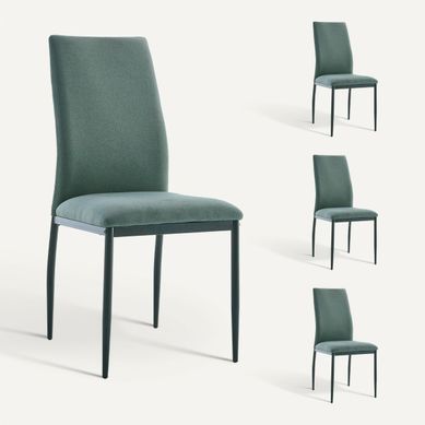 Lot de 4 Chaises ANNIE Vert vue 3/4