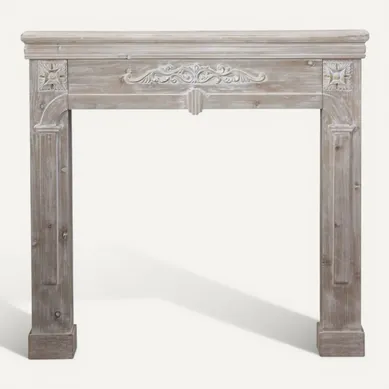 Manteau De Cheminée - Romance - Décor Bois Cérusé