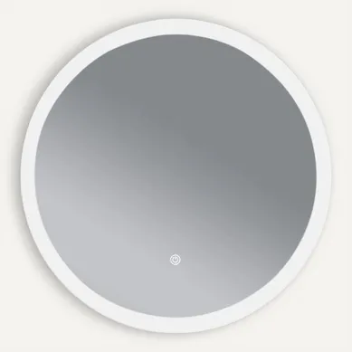 Miroir Salle De Bain Rond 60x60 Cm Avec Éclairage LED