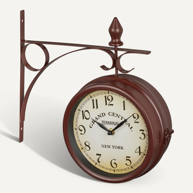 Horloge Murale Au Design Marron