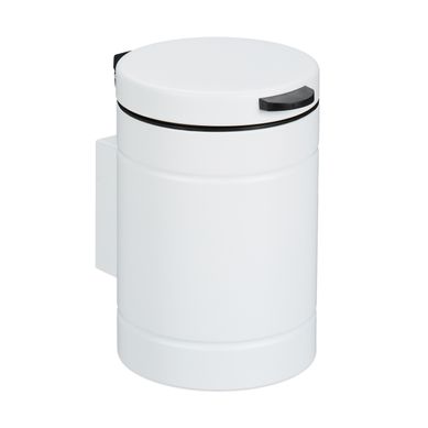 Petite Poubelle De Table Avec Couvercle Basculant - 3 Litres - Blanc - Pour Salle De Bain, Bureau, Voiture - Design Moderne Et Compact