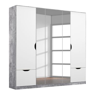 L.181 cm BALANCE  imitation béton et blanc