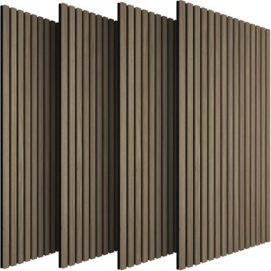 Lot De 4 Panneaux Acoustiques Sonic Wall En Bois Mdf Chêne Foncé