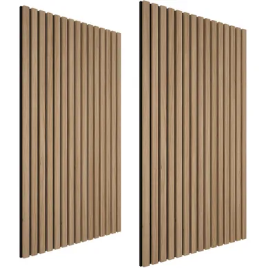 Lot De 2 Panneaux Acoustiques Sonic Wall Ii En Bois Mdf Marron Chêne