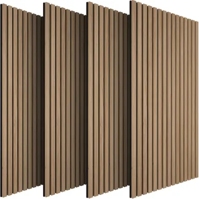 Panneaux Acoustiques Aspect Bois 110x50cm Absorption Phonique Décoration Murale