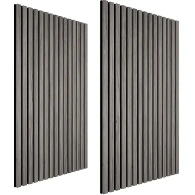 Panneaux Acoustiques Sonic Wall Ii Aspect Bois Chêne Gris Clair 110x50x1.8cm En Mdf