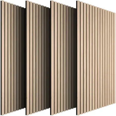Lot De 4 Panneaux Acoustiques Sonic Wall En Bois Mdf Chêne Clair