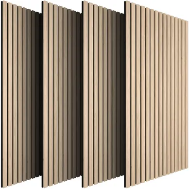 Panneaux Acoustiques Sonic Wall Ii Aspect Bois Chêne Clair 110x50cm Set De 4
