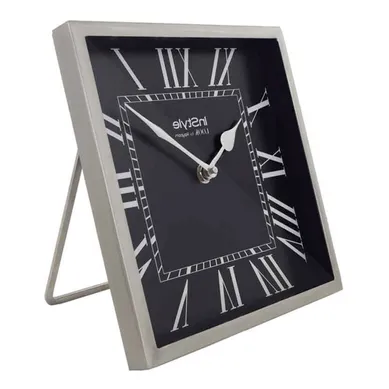 Horloge À Poser Vintage "era" 21cm Noir et Argent