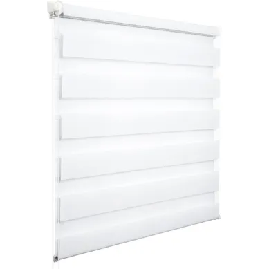 1 Pièce Store Enrouleur Double. 65x150cm Fixation Rapide Sans Perçage. Isolant Thermique.blanc