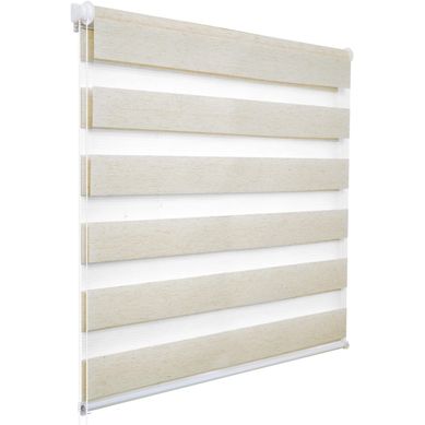 1 Pièce Store Enrouleur Double. Fixation Rapide Sans Perçage. Isolant Thermique.100x150cm.hêtre