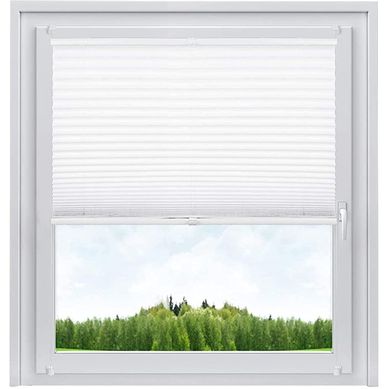 Store Plissé. Sans Perçage Pour Fenêtre Ou Porte.65x100 Cm.blanc