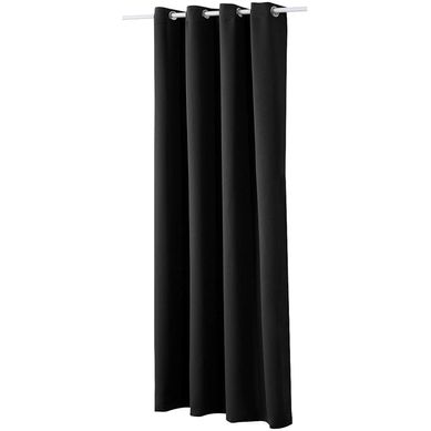 1 Pièce Rideau Occultant à Oeillets Pour Fenêtre Porte. Thermique Isolant.135x225cm.noir Vh5878sz