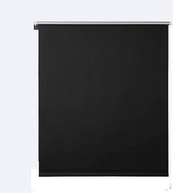 1x Store Enrouleur Occultant. Isolant Thermique Avec Revêtement Sans Perçage. 100x210 Cm Noir.