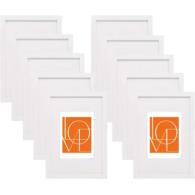 Lot De 10 Pièces Cadre Photo. 15x20 Cm Décoration Pour Maison Galerie De Photos. Blanc