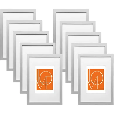 Lot De 10 Pièces Cadre Photo. 21.9x30 Cm A4 Décoration Pour Maison Galerie De Photos. Argent