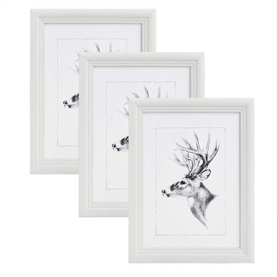 Set De 3 Cadre Photo. Blanc. 20x25cm.artos Style En Bois Et Verre.cadre Décoration Pour La Maison.