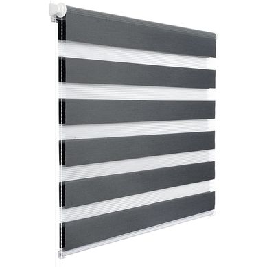 Store Enrouleur Double Fixation Rapide Isolant Thermique 100x130 cm Gris Foncé