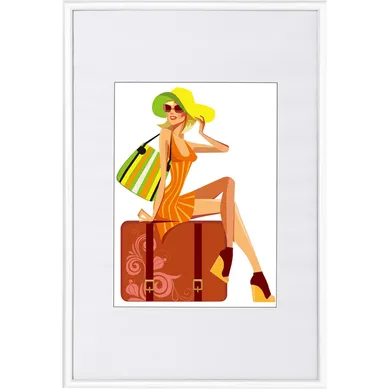 Cadre Photo En Plastique ,50x70cm, Blanc