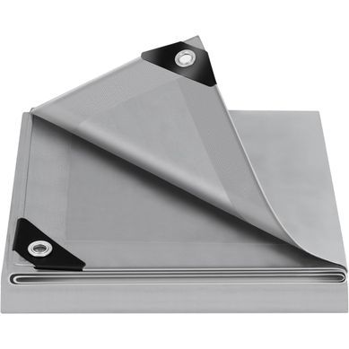 TECPLAST Bâche De Protection 4x5 M XP640MU Grise - Garantie 10 Ans - Bâche PVC étanche - Résistance Anti-UV - Made In France - Bricolage