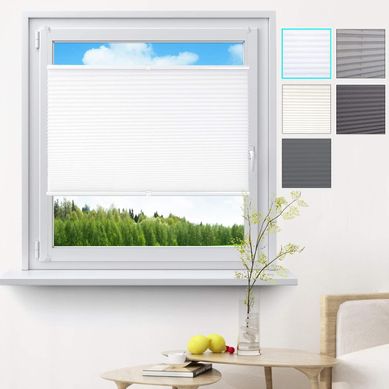 Store Plissé Sans Perçage,store Pour Fenêtre Et Porte,opaque,protection Solaire,50x120cm,blanc(matt)