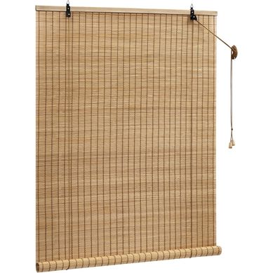 Store Enrouleur Bambou,store Vénitien En Bambou,tirage Latéral,store Occultant,marron,120x160cm