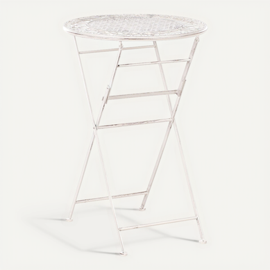 Table Pliante De Jardin Carrée BASTIAN Relaxdays - Bois Et Métal, 4 Personnes