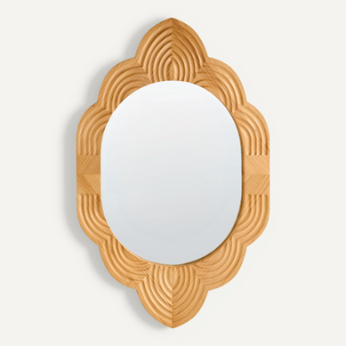 Miroir Fresville 62 Cm 100 Cm Bois De Pin Marron Clair