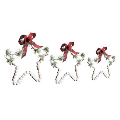 Lot De 3 Décorations Suspendues LED Kallavesi 25/30/35 Cm étoile Blanc
