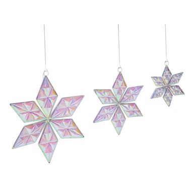 Lot De 3 Décorations Suspendues Rensjon 25/35/46 Cm étoile Multicolore