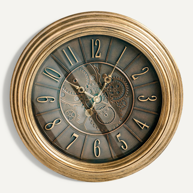 Horloge Murale Caudete Doré