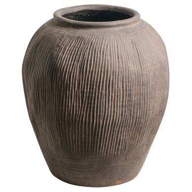 Vase en verre marron 29x29x71 cm - J-Line - Gamm vert