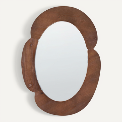 Miroir Alvena 60 Cm 80 Cm Marron Foncé Miroir Alvena 60 Cm 80 Cm Marron Foncé