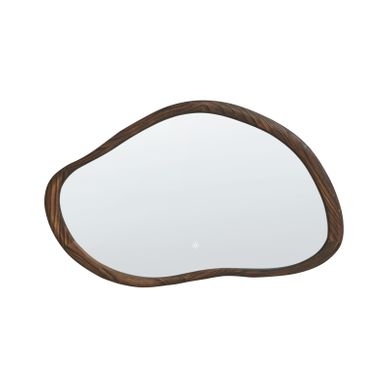 Miroir De Salle De Bain LED Mancey 93 Cm 60 Cm Marron Foncé