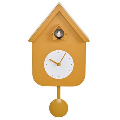 Horloge Pendulaire Bonneval Avec Un Coucou Jaune