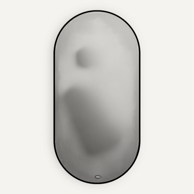 Miroir Mural En Arche 60x120cm, Cadre Aluminium Noir, Verre Sans Cuivre Hd Miroir Mural En Arche 60x120cm, Cadre Aluminium Noir, Verre Sans Cuivre Hd