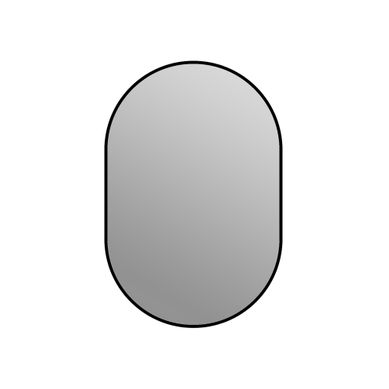 Miroir Mural En Arche 60x90cm, Cadre Aluminium Noir, Verre Sans Cuivre Hd