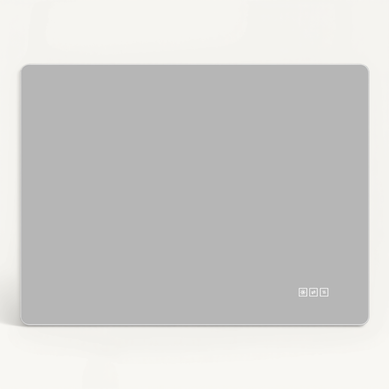 Miroir De Salle De Bain LED 60x80cm Sans Cadre, Rétroéclairé, Antibuée, Gradation, En Verre, Argent
