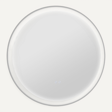 Miroir LED 60 Cm Blanc, éclairage Tactile, Anti-buée Et Fonction Mémoire
