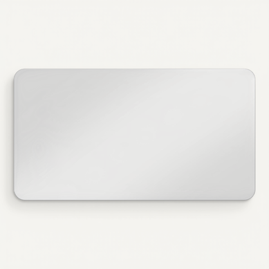 Miroir Mural De Salle De Bain 70x90 Cm En Verre Argenté, Sans Cadre