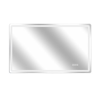 Miroir LED Avec Anti-buée, 3 Couleurs, Dimmable, Mémoire, En Verre Trempé Et Métal